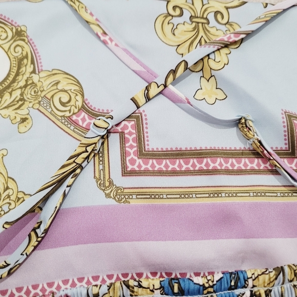 Rachel Zoe Women's Baroque Scarf Print Cowl Neck Camisole Tank Top – Size Large - Picture 4 of 9